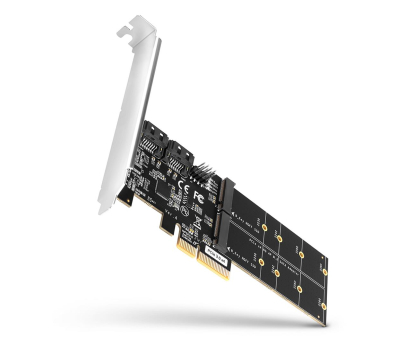 Kontroler Axagon PCES-SA4M2 Kontroler PCIe 2x port SATA + 2x złącze M.2